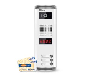 پنل آیفون تصویری سه واحدی ستونی کارتی تکنما
